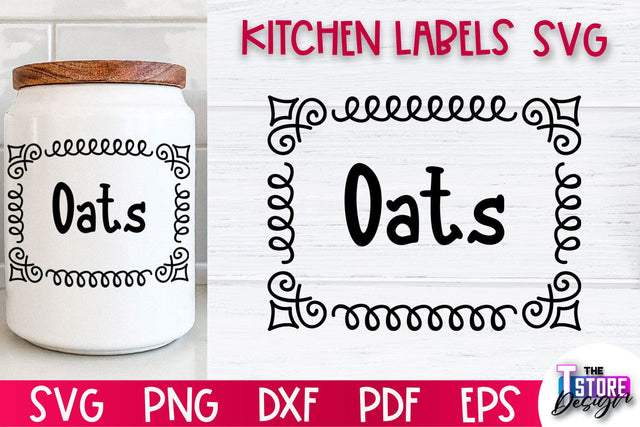 Kitchen Labels SVG Design | Home Design SVG | Jar Labels v.1 SVG The T Store Design 