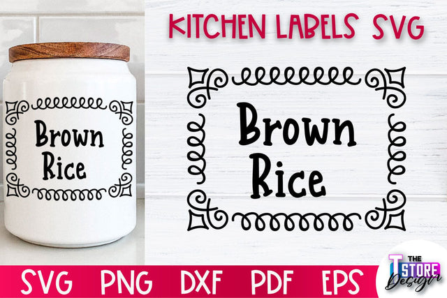 Kitchen Labels SVG Design | Home Design SVG | Jar Labels v.1 SVG The T Store Design 