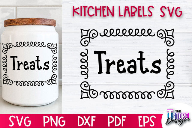 Kitchen Labels SVG Design | Home Design SVG | Jar Labels v.1 SVG The T Store Design 