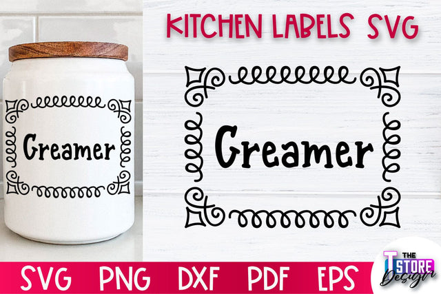 Kitchen Labels SVG Design | Home Design SVG | Jar Labels v.1 SVG The T Store Design 