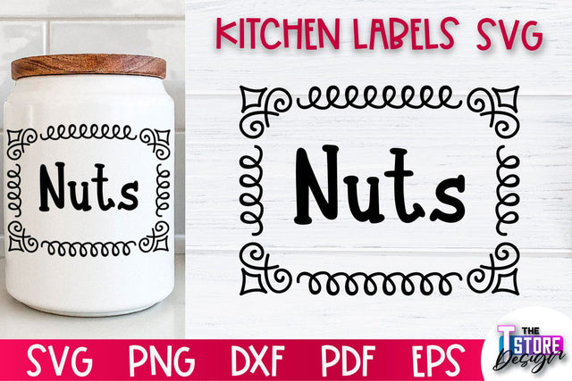 Kitchen Labels SVG Design | Home Design SVG | Jar Labels v.1 SVG The T Store Design 