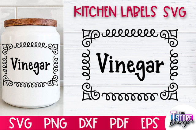 Kitchen Labels SVG Design | Home Design SVG | Jar Labels v.1 SVG The T Store Design 
