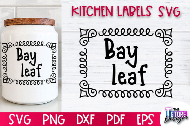 Kitchen Labels SVG Design | Home Design SVG | Jar Labels v.1 SVG The T Store Design 