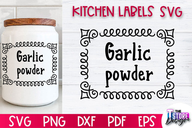 Kitchen Labels SVG Design | Home Design SVG | Jar Labels v.1 SVG The T Store Design 