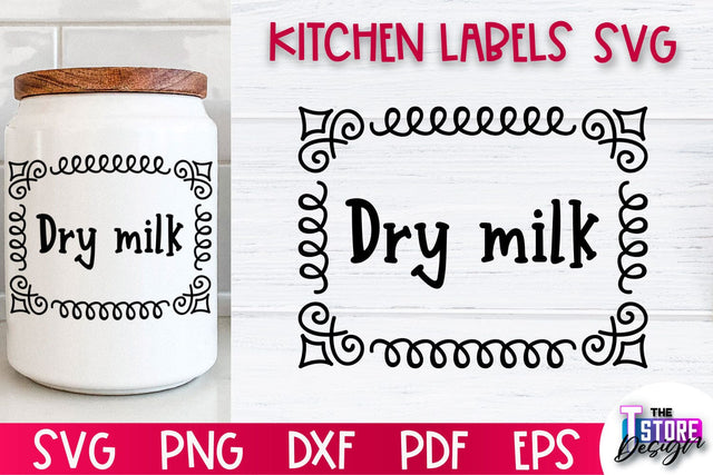 Kitchen Labels SVG Design | Home Design SVG | Jar Labels v.1 SVG The T Store Design 