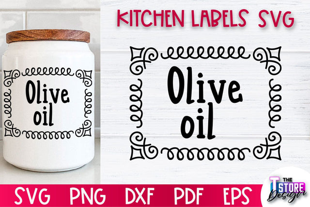 Kitchen Labels SVG Design | Home Design SVG | Jar Labels v.1 SVG The T Store Design 