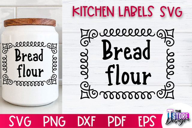 Kitchen Labels SVG Design | Home Design SVG | Jar Labels v.1 SVG The T Store Design 