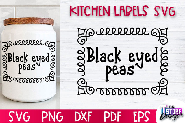 Kitchen Labels SVG Design | Home Design SVG | Jar Labels v.1 SVG The T Store Design 