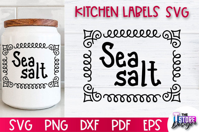Kitchen Labels SVG Design | Home Design SVG | Jar Labels v.1 SVG The T Store Design 