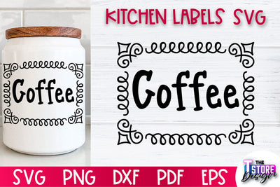 Kitchen Labels SVG Design | Home Design SVG | Jar Labels v.1 SVG The T Store Design 