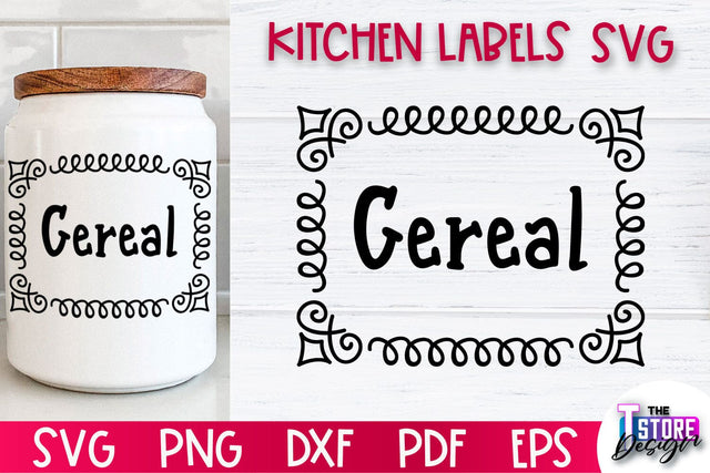 Kitchen Labels SVG Design | Home Design SVG | Jar Labels v.1 SVG The T Store Design 
