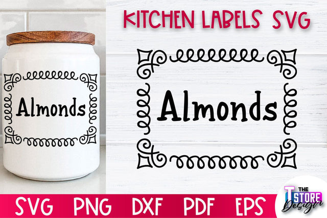 Kitchen Labels SVG Design | Home Design SVG | Jar Labels v.1 SVG The T Store Design 