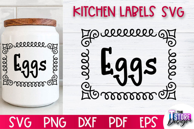 Kitchen Labels SVG Design | Home Design SVG | Jar Labels v.1 SVG The T Store Design 