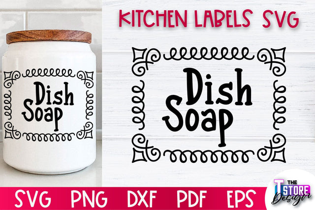 Kitchen Labels SVG Design | Home Design SVG | Jar Labels v.1 SVG The T Store Design 