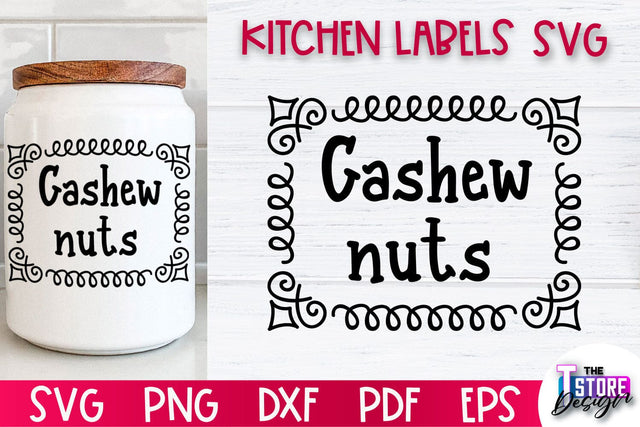 Kitchen Labels SVG Design | Home Design SVG | Jar Labels v.1 SVG The T Store Design 