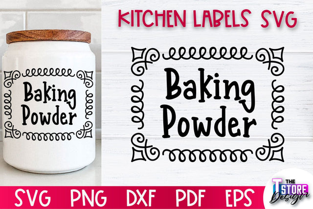 Kitchen Labels SVG Design | Home Design SVG | Jar Labels v.1 SVG The T Store Design 