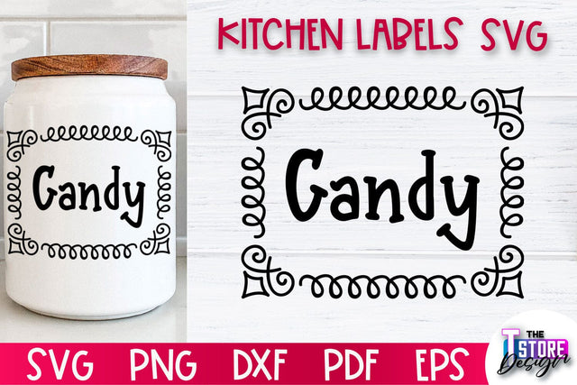Kitchen Labels SVG Design | Home Design SVG | Jar Labels v.1 SVG The T Store Design 