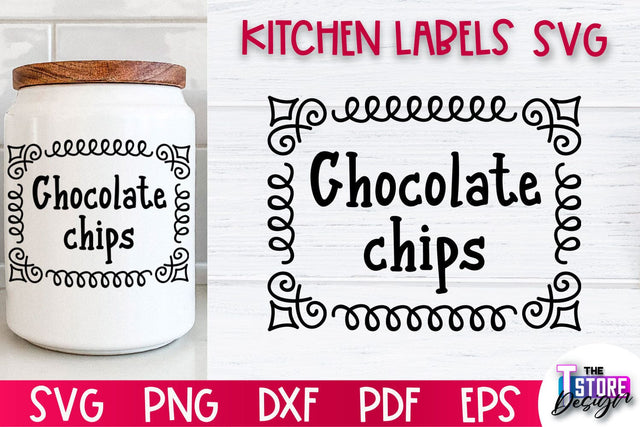 Kitchen Labels SVG Design | Home Design SVG | Jar Labels v.1 SVG The T Store Design 