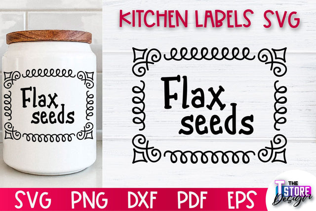 Kitchen Labels SVG Design | Home Design SVG | Jar Labels v.1 SVG The T Store Design 