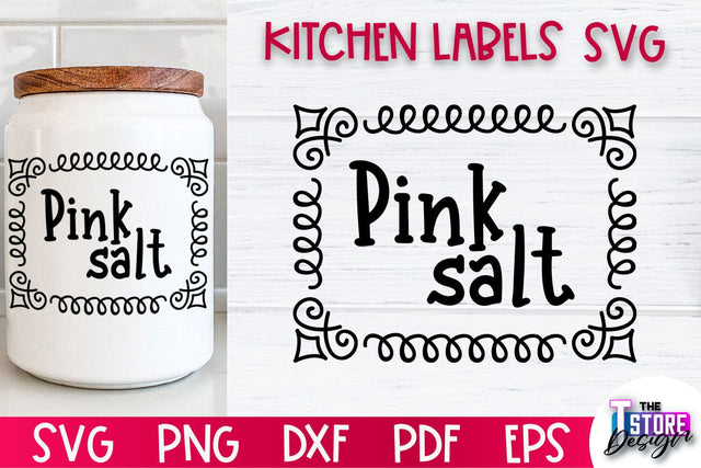 Kitchen Labels SVG Design | Home Design SVG | Jar Labels v.1 SVG The T Store Design 