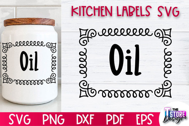 Kitchen Labels SVG Design | Home Design SVG | Jar Labels v.1 SVG The T Store Design 
