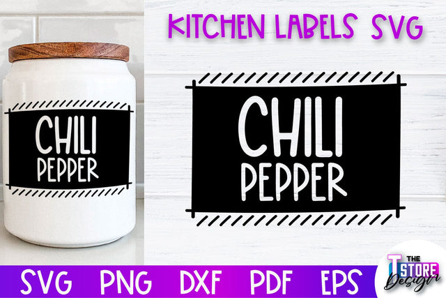 Kitchen Labels SVG Design | Home Design SVG | Jar Labels v.2 SVG The T Store Design 