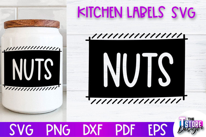Kitchen Labels SVG Design | Home Design SVG | Jar Labels v.2 SVG The T Store Design 