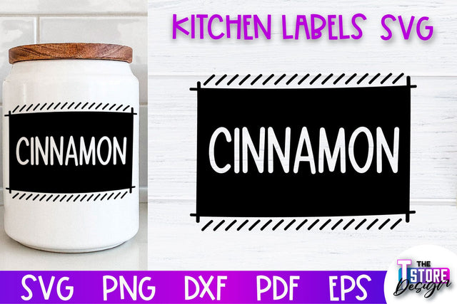 Kitchen Labels SVG Design | Home Design SVG | Jar Labels v.2 SVG The T Store Design 