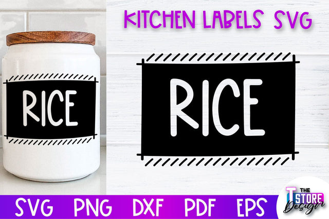 Kitchen Labels SVG Design | Home Design SVG | Jar Labels v.2 SVG The T Store Design 