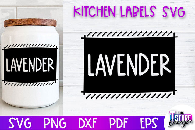 Kitchen Labels SVG Design | Home Design SVG | Jar Labels v.2 SVG The T Store Design 