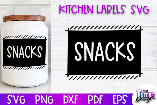 Kitchen Labels SVG Design | Home Design SVG | Jar Labels v.2 SVG The T Store Design 