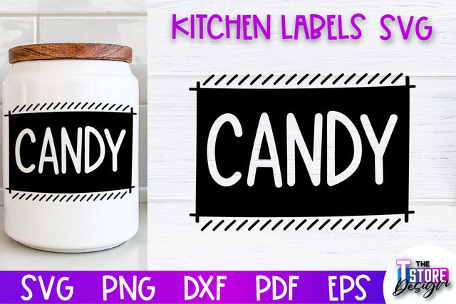 Kitchen Labels SVG Design | Home Design SVG | Jar Labels v.2 SVG The T Store Design 