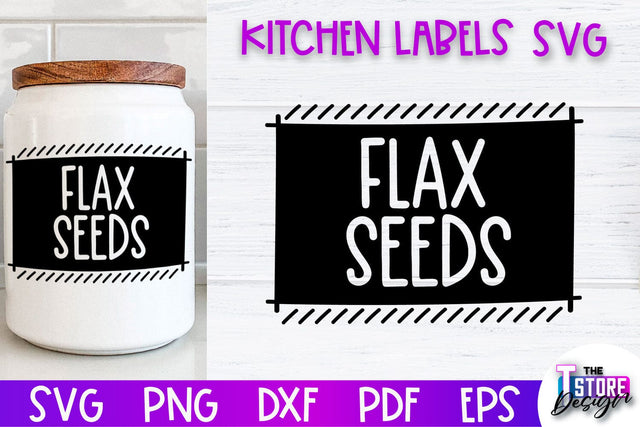 Kitchen Labels SVG Design | Home Design SVG | Jar Labels v.2 SVG The T Store Design 