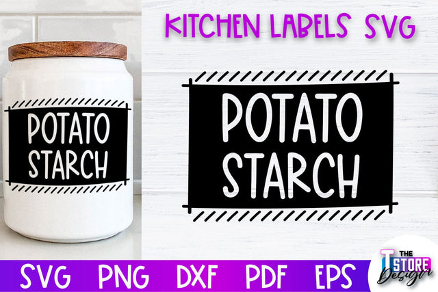 Kitchen Labels SVG Design | Home Design SVG | Jar Labels v.2 SVG The T Store Design 