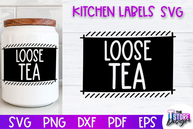 Kitchen Labels SVG Design | Home Design SVG | Jar Labels v.2 SVG The T Store Design 