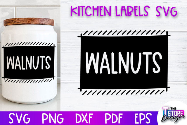 Kitchen Labels SVG Design | Home Design SVG | Jar Labels v.2 SVG The T Store Design 