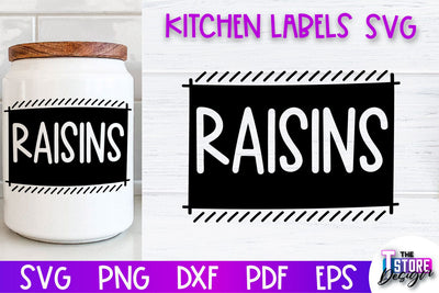 Kitchen Labels SVG Design | Home Design SVG | Jar Labels v.2 SVG The T Store Design 