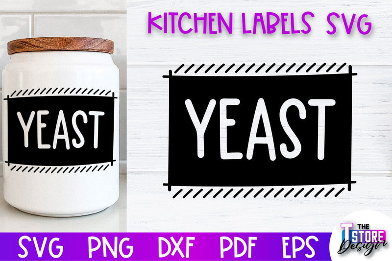 Kitchen Labels SVG Design | Home Design SVG | Jar Labels v.2 SVG The T Store Design 