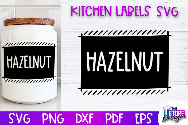 Kitchen Labels SVG Design | Home Design SVG | Jar Labels v.2 SVG The T Store Design 