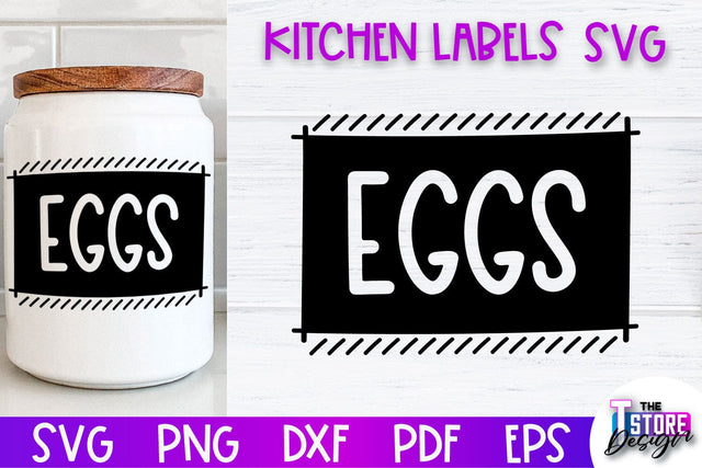 Kitchen Labels SVG Design | Home Design SVG | Jar Labels v.2 SVG The T Store Design 