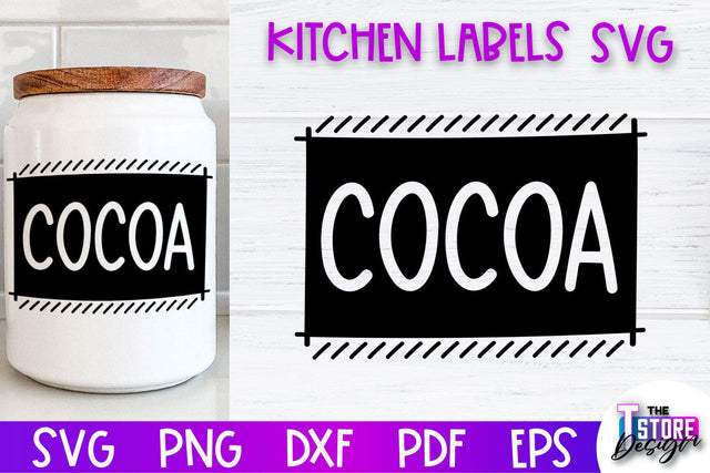 Kitchen Labels SVG Design | Home Design SVG | Jar Labels v.2 SVG The T Store Design 