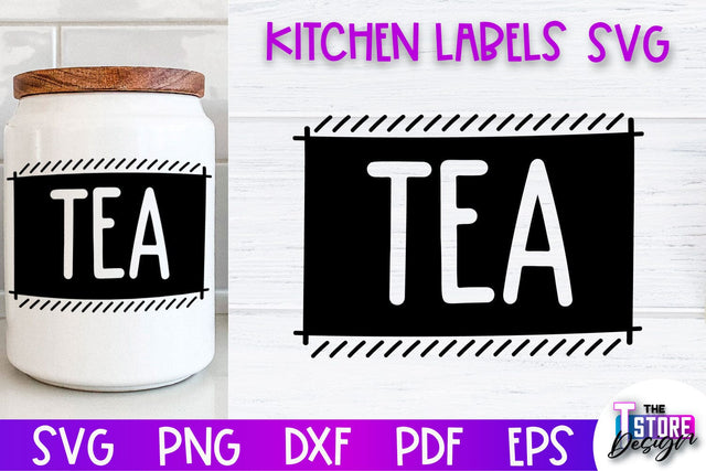 Kitchen Labels SVG Design | Home Design SVG | Jar Labels v.2 SVG The T Store Design 