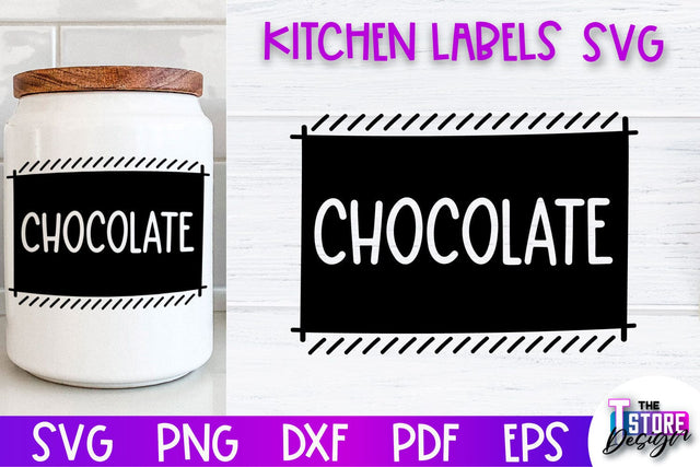 Kitchen Labels SVG Design | Home Design SVG | Jar Labels v.2 SVG The T Store Design 