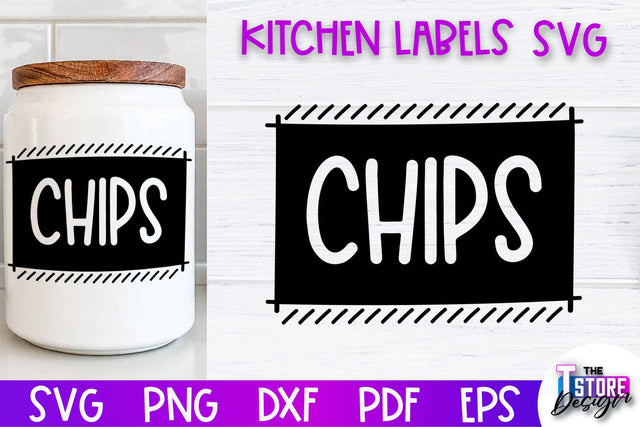 Kitchen Labels SVG Design | Home Design SVG | Jar Labels v.2 SVG The T Store Design 