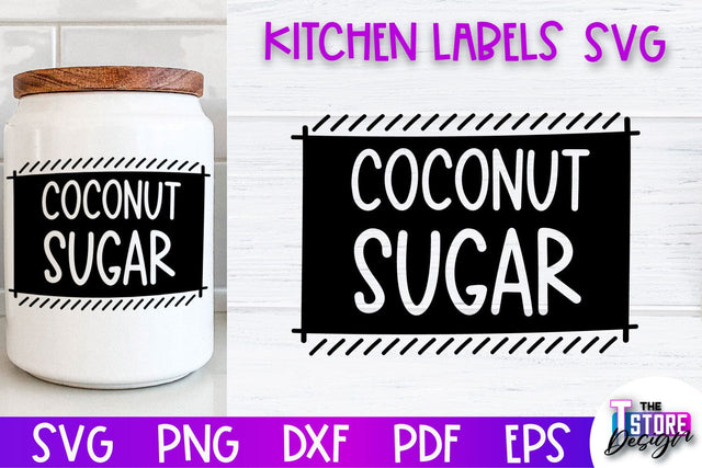 Kitchen Labels SVG Design | Home Design SVG | Jar Labels v.2 SVG The T Store Design 