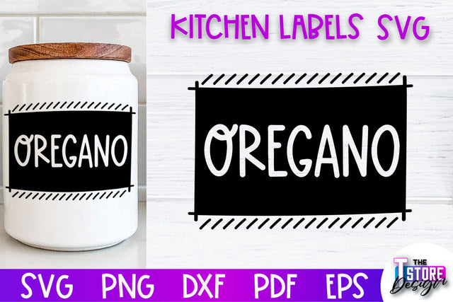 Kitchen Labels SVG Design | Home Design SVG | Jar Labels v.2 SVG The T Store Design 