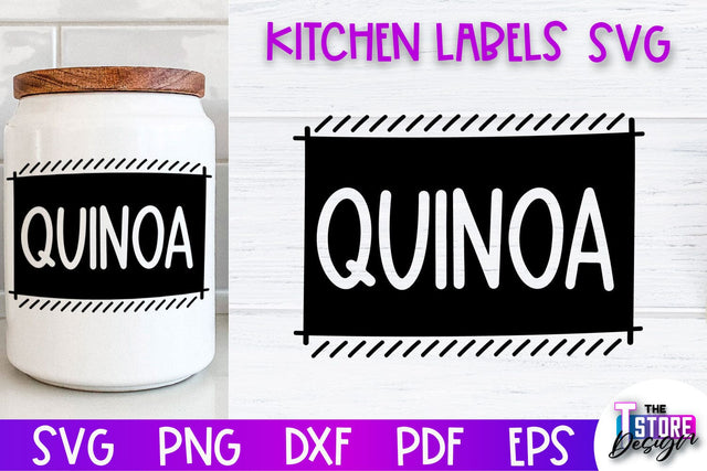 Kitchen Labels SVG Design | Home Design SVG | Jar Labels v.2 SVG The T Store Design 