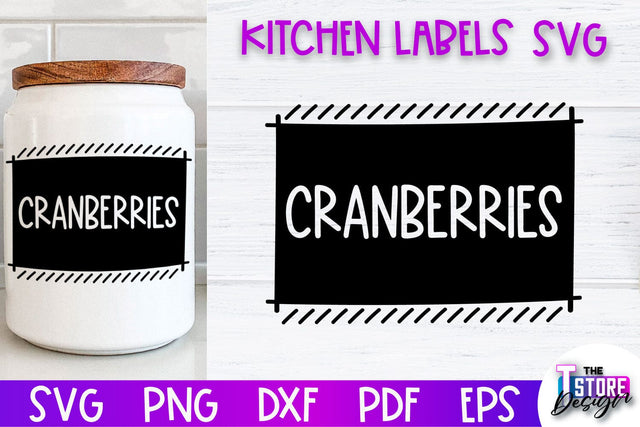 Kitchen Labels SVG Design | Home Design SVG | Jar Labels v.2 SVG The T Store Design 