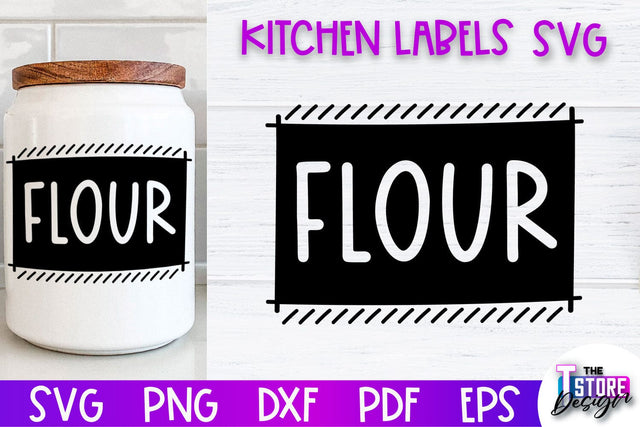 Kitchen Labels SVG Design | Home Design SVG | Jar Labels v.2 SVG The T Store Design 