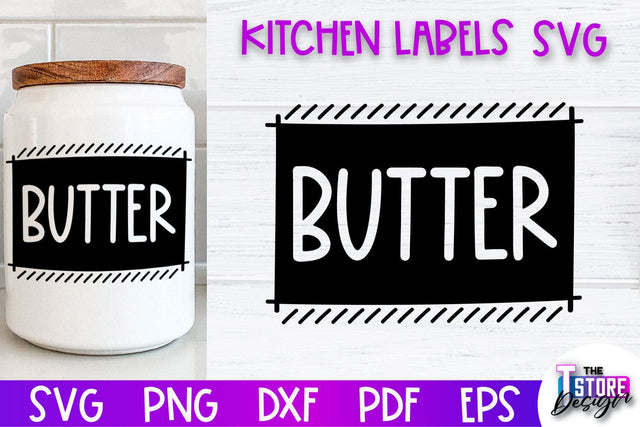Kitchen Labels SVG Design | Home Design SVG | Jar Labels v.2 SVG The T Store Design 